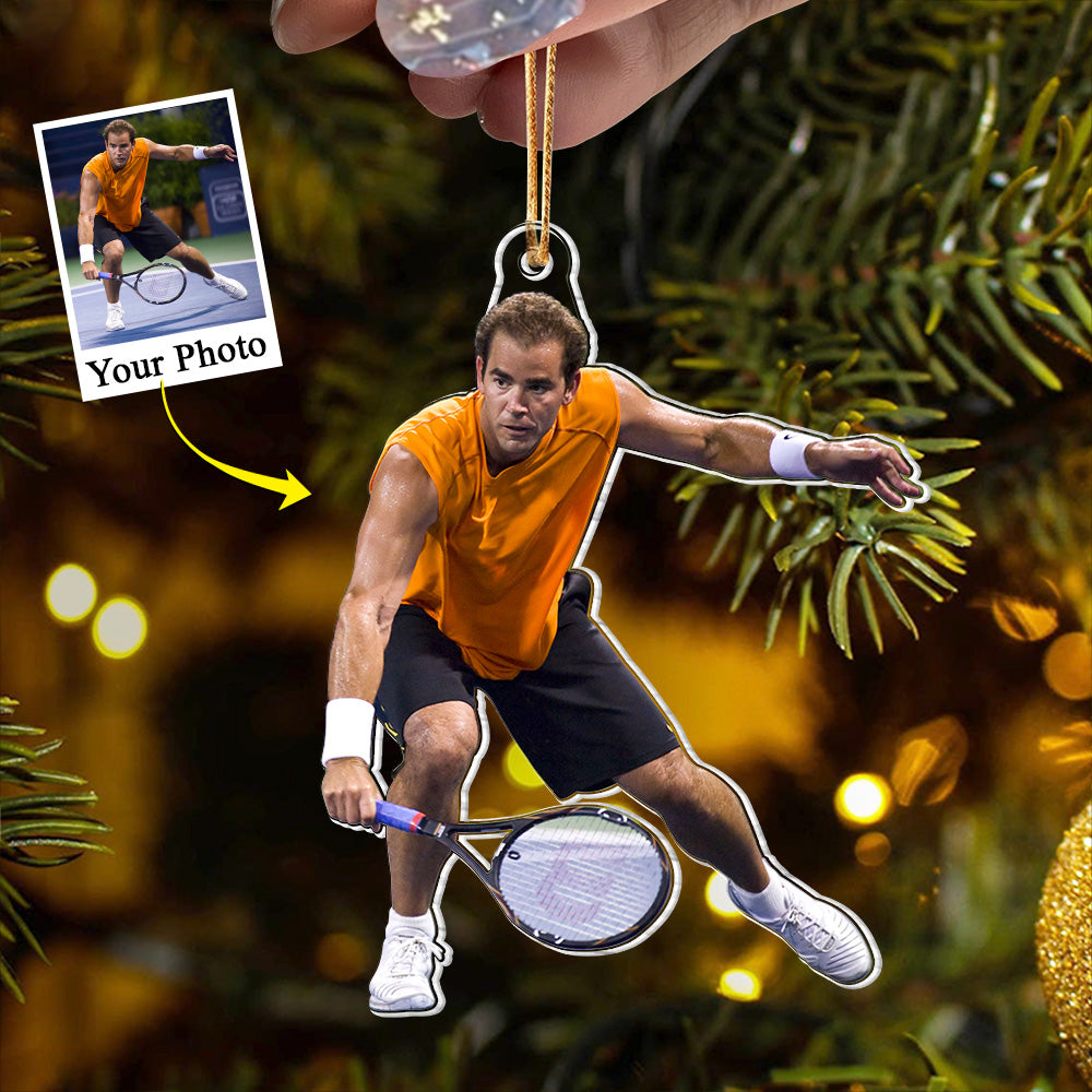 Custom Photo Tennis Player Acrylic Ornament Gift For Tennis Lovers