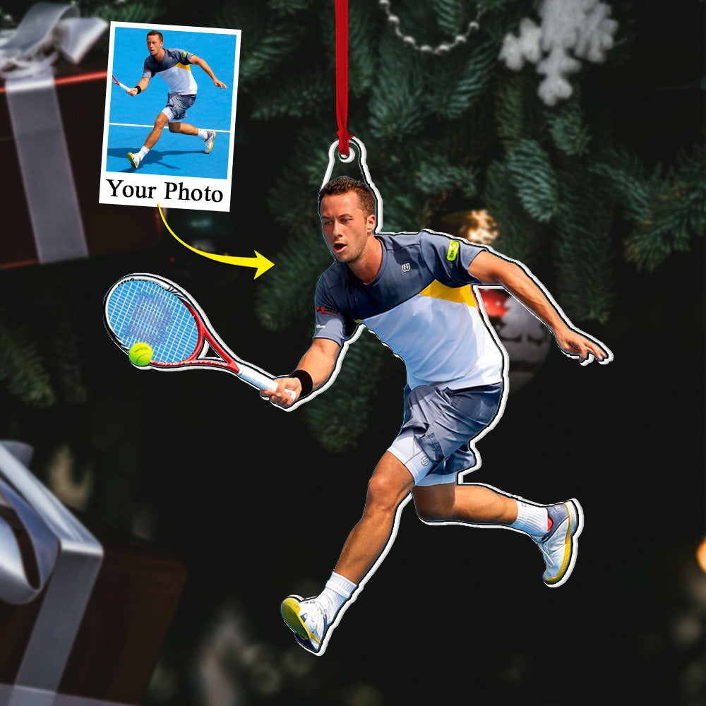 Custom Photo Tennis Player Acrylic Ornament Gift For Tennis Lovers