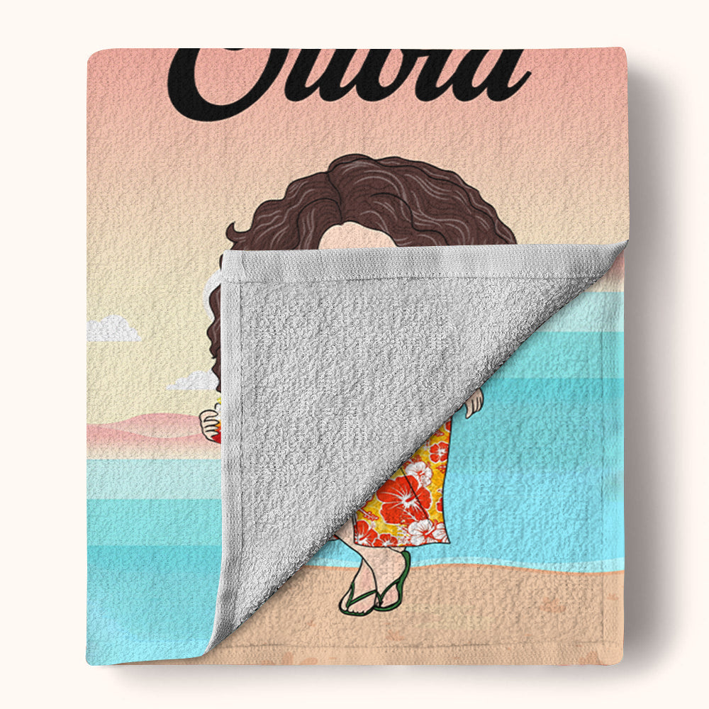 Girls Custom Beach Towel - Gift For Besties Best Friends Sisters
