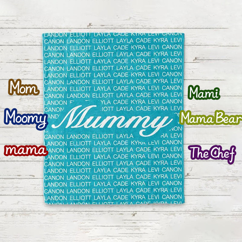 Personalized Grandma With Grandkids Names Blanket Gift For Grandma Interest Pod