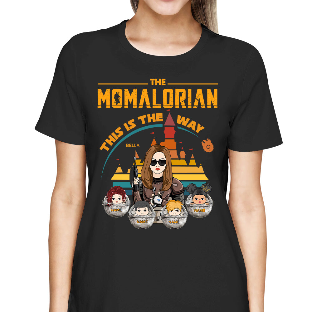 The Momalorian This Is The Way - Personalized Shirt Custom Nickname With Kids Gift For Mom