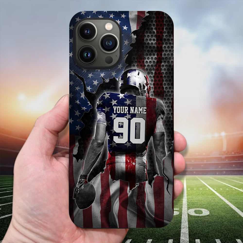 Prersonalized Phone Case Football Game Day Custom Number And Name Player Love Football Phone Case K1702