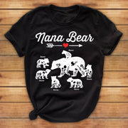 Personalized Nana Bear With Her Cute Bears Shirt For Grandma