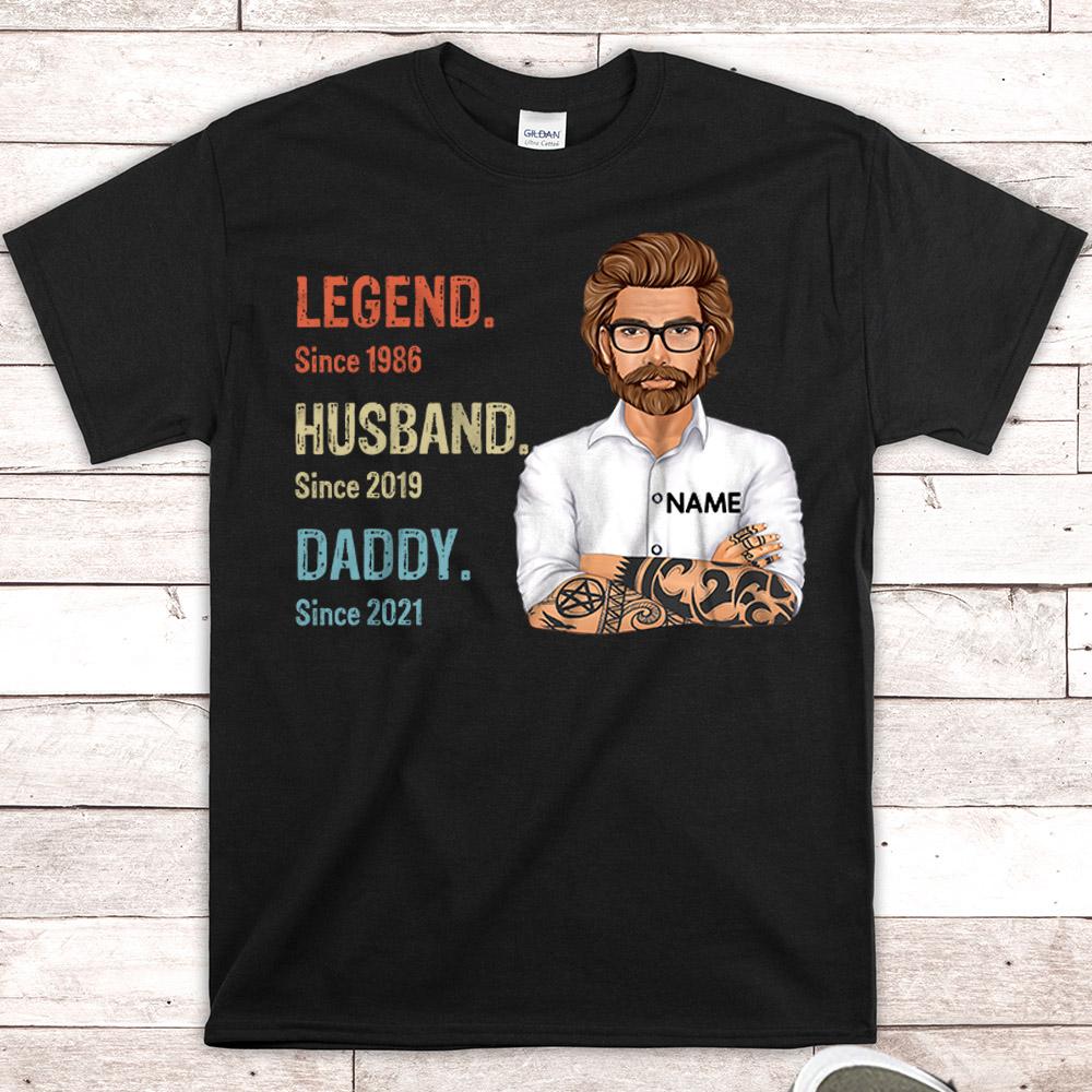 Legend Husband Daddy Since Vintageshirt