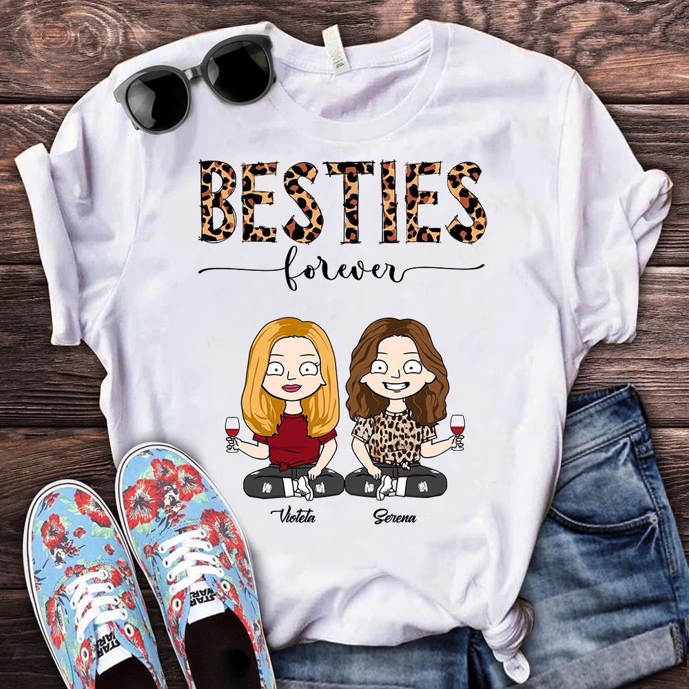 Besties/ Sisters/ Sistas Forever, Personalized Shirts For Your Bestie Or Sister,
