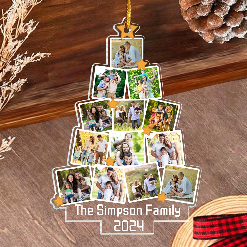 Custom Photo Christmas Tree Ornament For Family