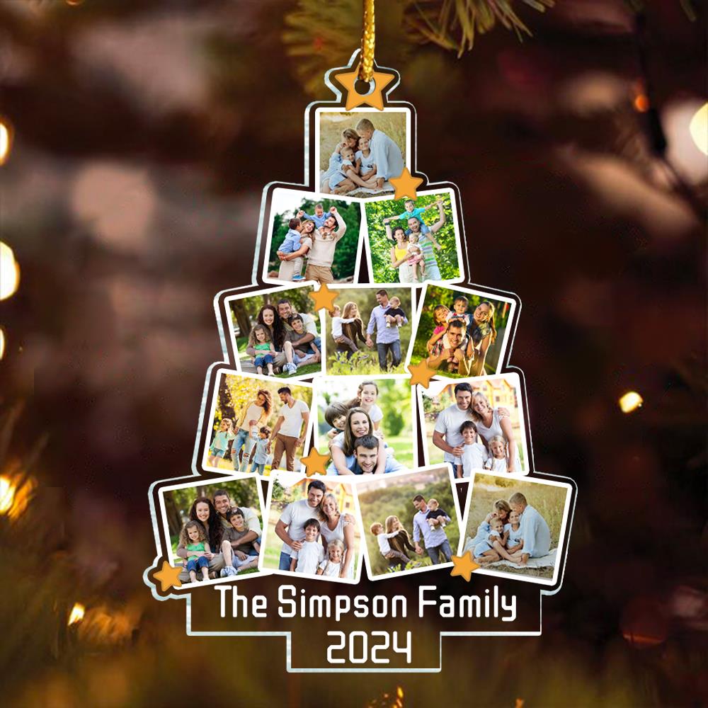 Custom Photo Christmas Tree Ornament For Family