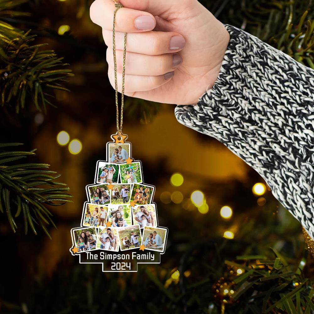 Custom Photo Christmas Tree Ornament For Family