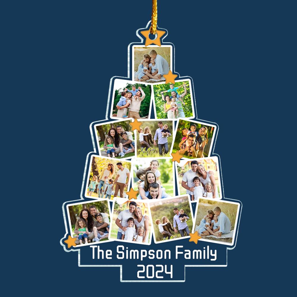 Custom Photo Christmas Tree Ornament For Family