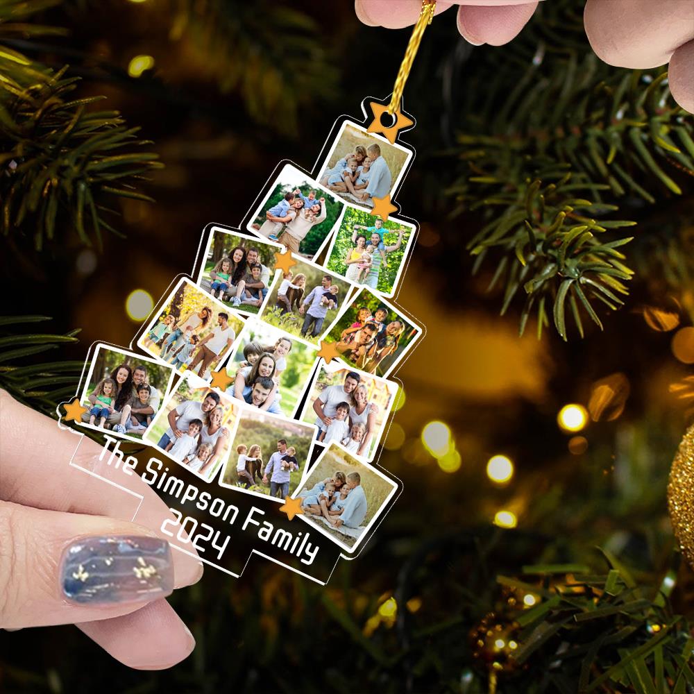 Custom Photo Christmas Tree Ornament For Family