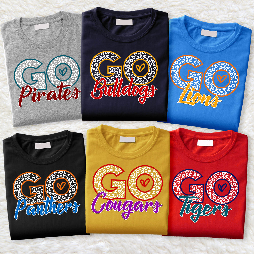 Go School Spirit Shirt Custom School Mascot And Color