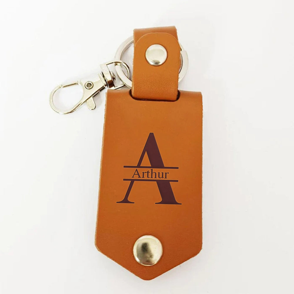 Have Fun, Be Safe, Make Good Choices, Call Your Grandma - Personalized Leather Keychain - Graduation Gift
