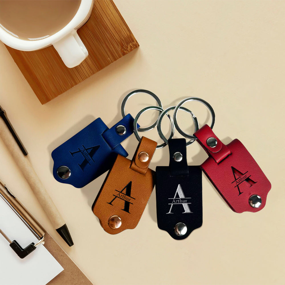 Have Fun, Be Safe, Make Good Choices, Call Your Grandma - Personalized Leather Keychain - Graduation Gift