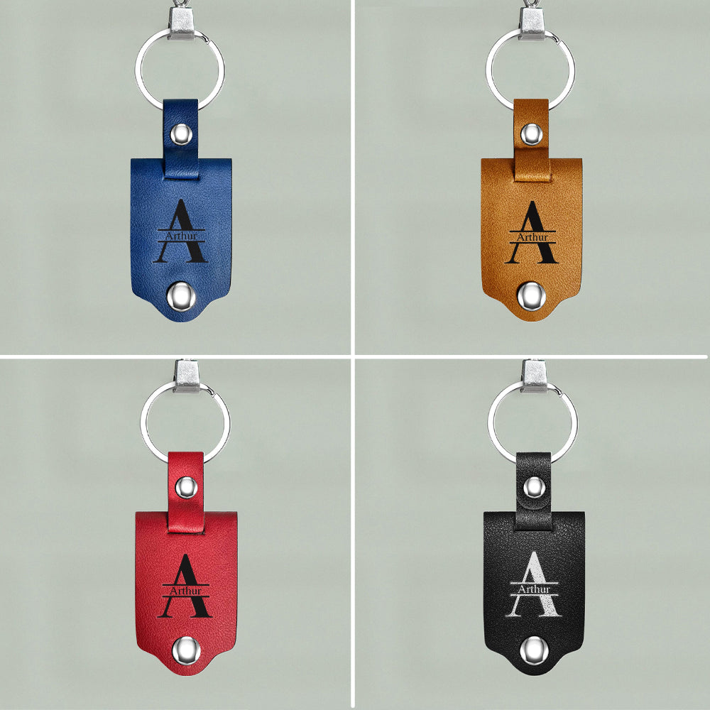 Have Fun, Be Safe, Make Good Choices, Call Your Grandma - Personalized Leather Keychain - Graduation Gift