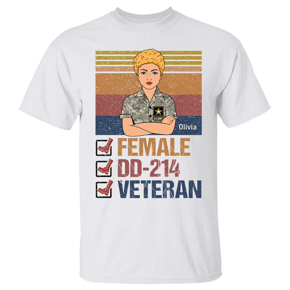 Female DD 214 Veteran Shirt For Female Veteran H2511