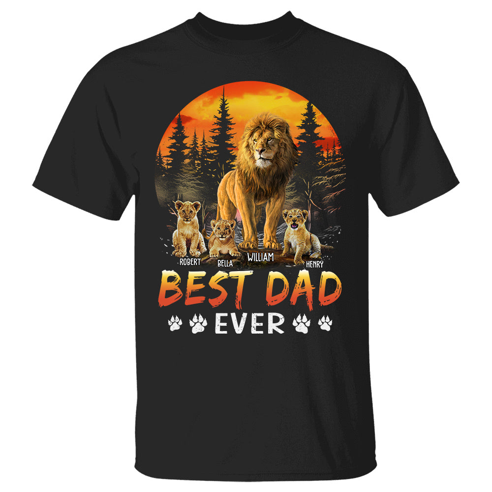 Best Lion Dad Ever Personalized Shirt Gift For Father's Day K1702