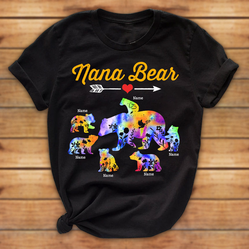 Personalized Nana Bear With Her Cute Bears Shirt For Grandma