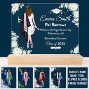 Personalized Graduation 3D Led Light Wooden Graduation Class of 2025 Senior Gift K1702