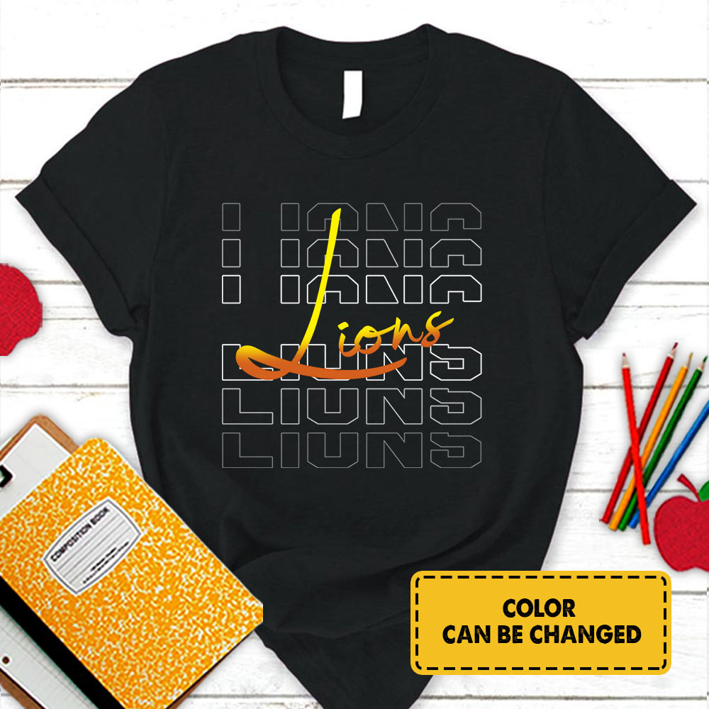 Personalized Lions Echo T-Shirt For Teacher