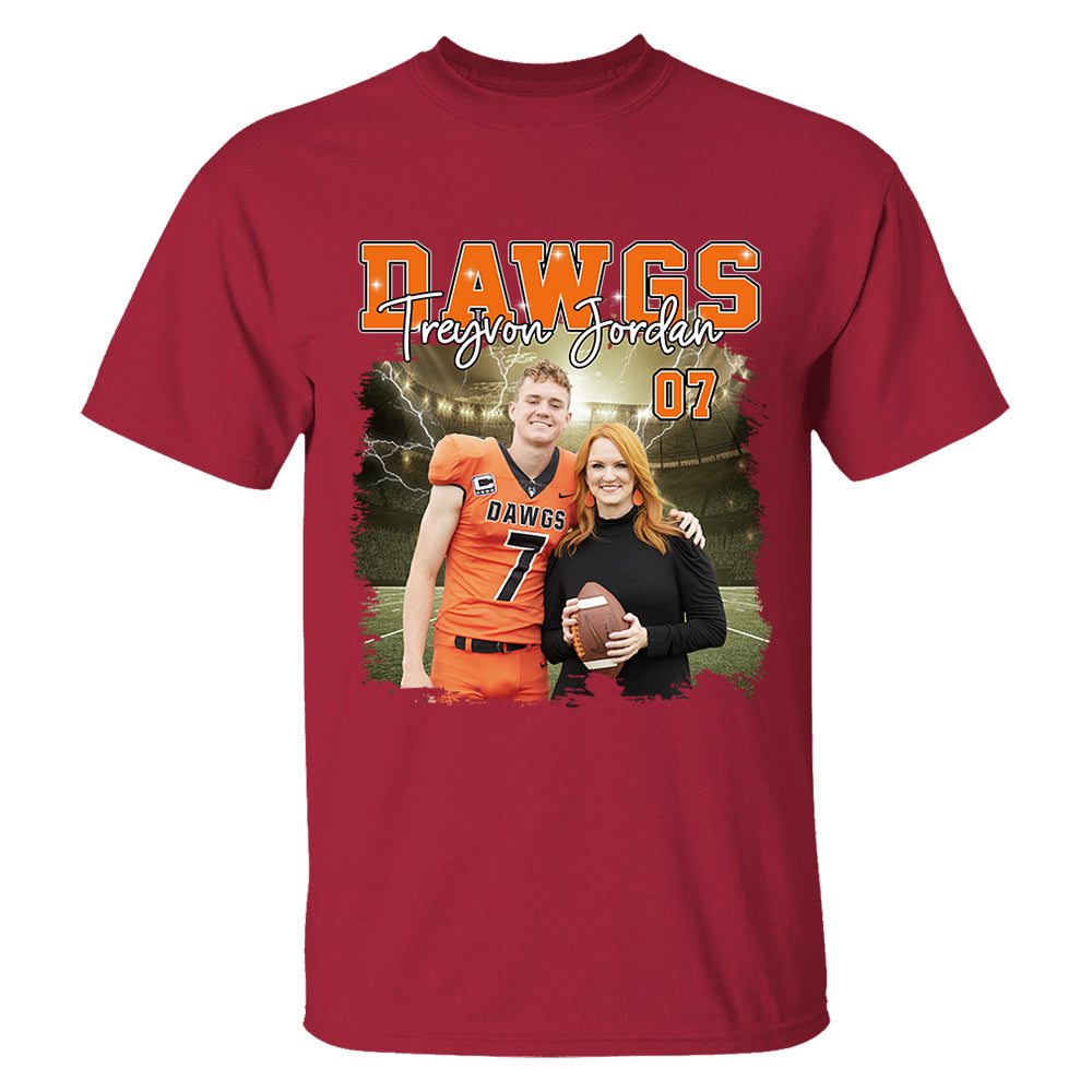Game Day Football Personalized Shirt Custom Your Photo With Retro Style For Football Player