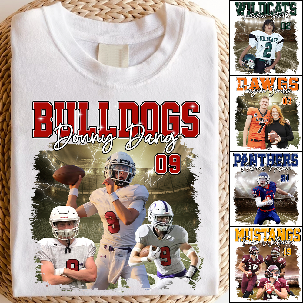 Game Day Football Personalized Shirt Custom Your Photo With Retro Style For Football Player