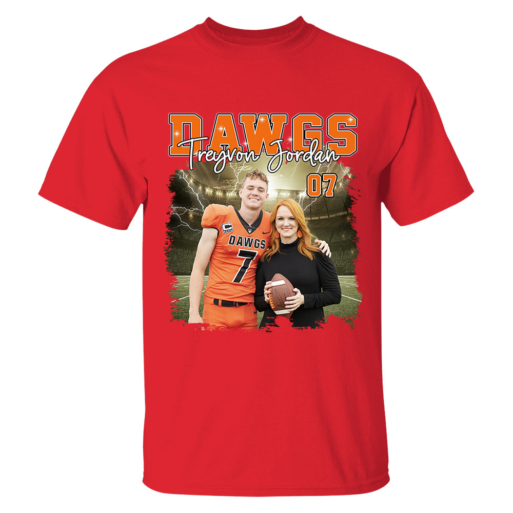 Game Day Football Personalized Shirt Custom Your Photo With Retro Style For Football Player