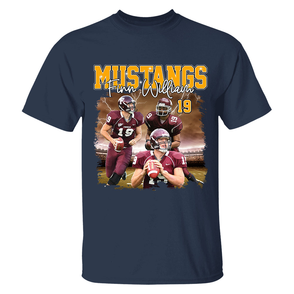 Game Day Football Personalized Shirt Custom Your Photo With Retro Style For Football Player