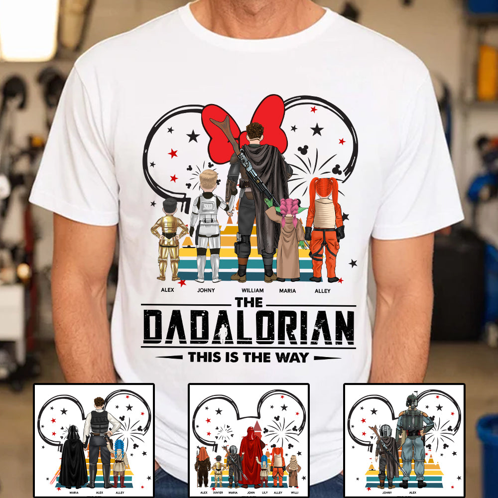 Tatooine Sunset Custom Dadalorian Shirt: Unique Gift for Dad