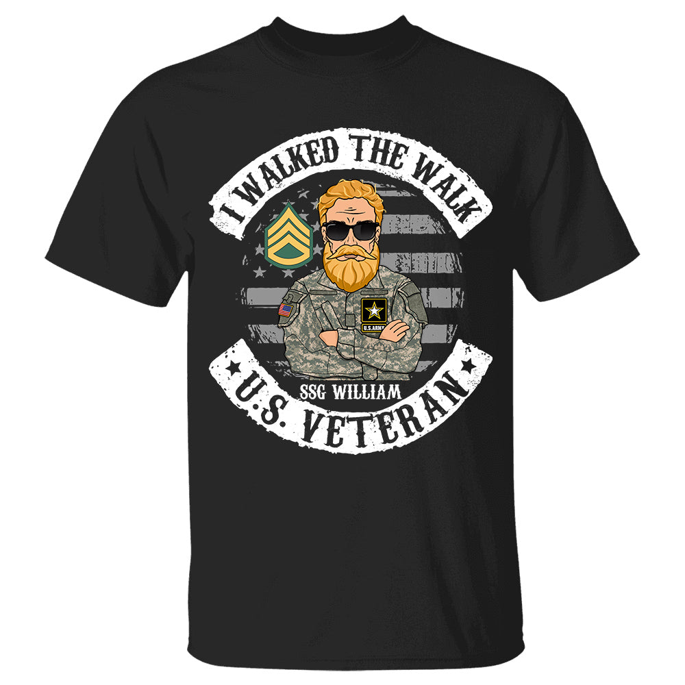 I Walked The Walk Proud U.S. Veteran Personalized Shirt For Veterans H2511
