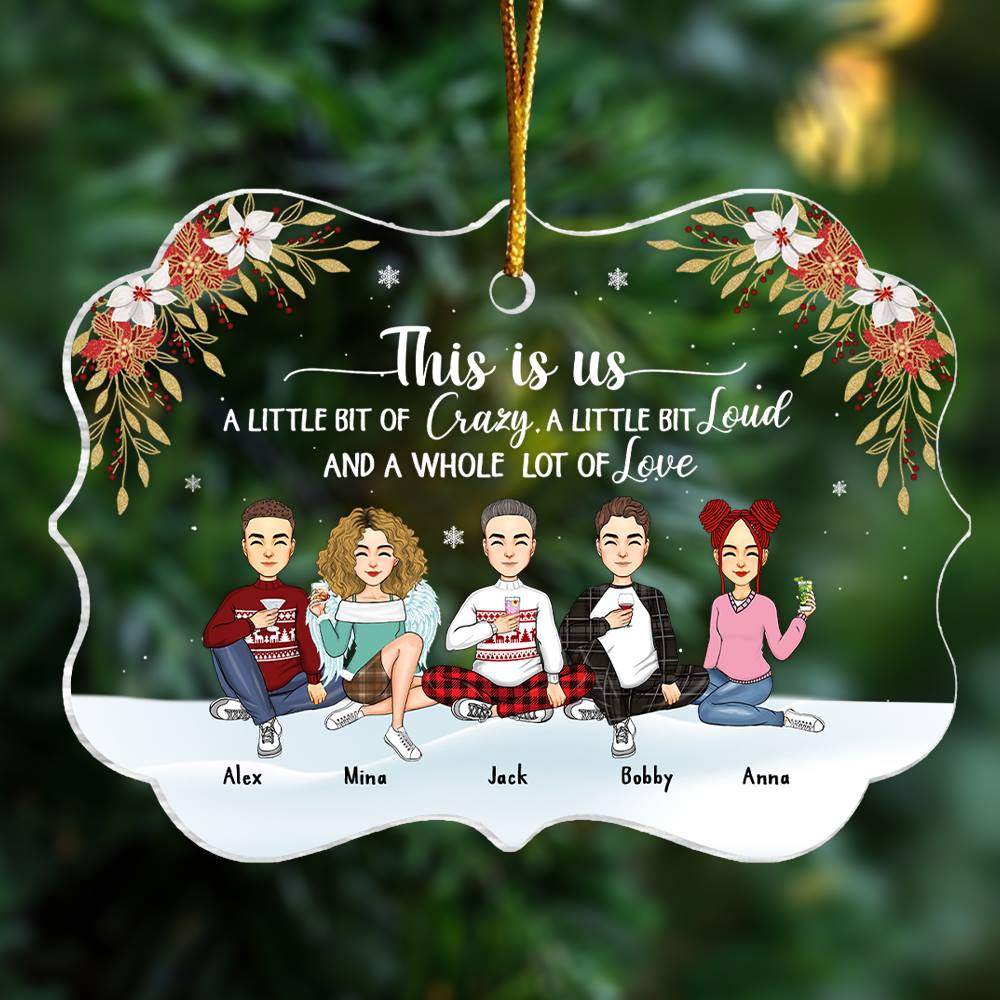 This Is Us Personalized Acrylic Ornament For Family Besties Sisters Siblings New