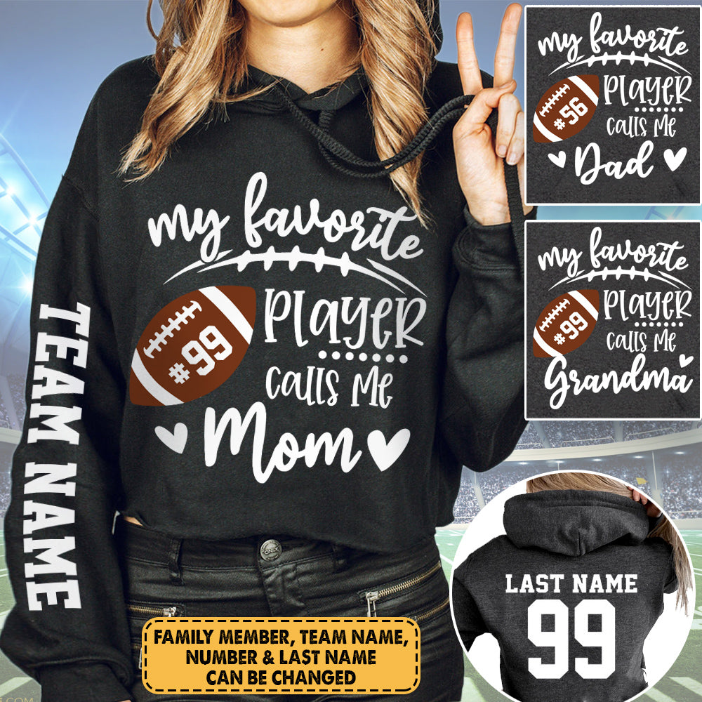 Personalized Shirt My Favorite Player Calls Me Mom Football Team Custom All Over Print Shirt K1702