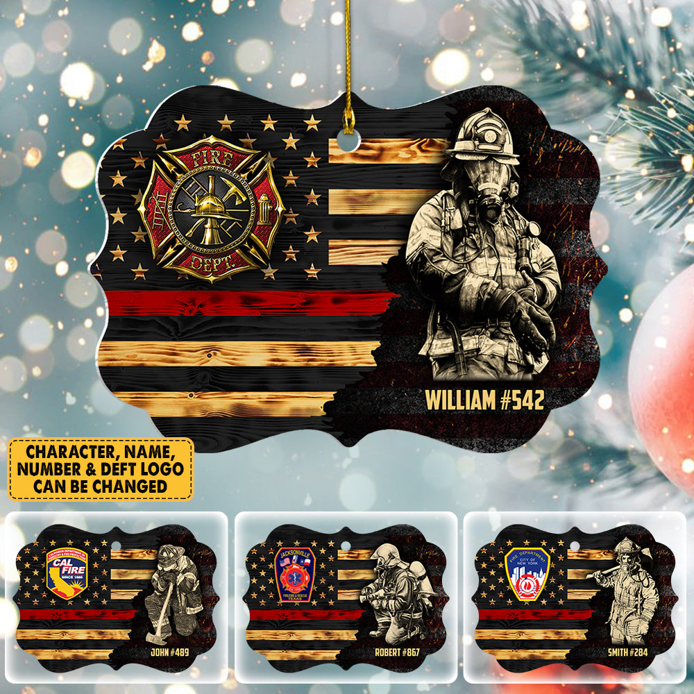 Personalized Gifts For Firefighter Custom Ornament Gifts For Fireman On Duty Ornament H2511