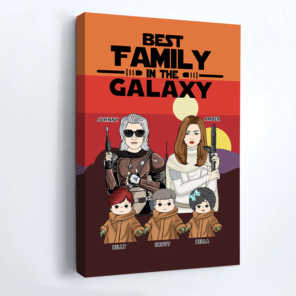 Best Family In The Galaxy - Personalized Poster Canvas