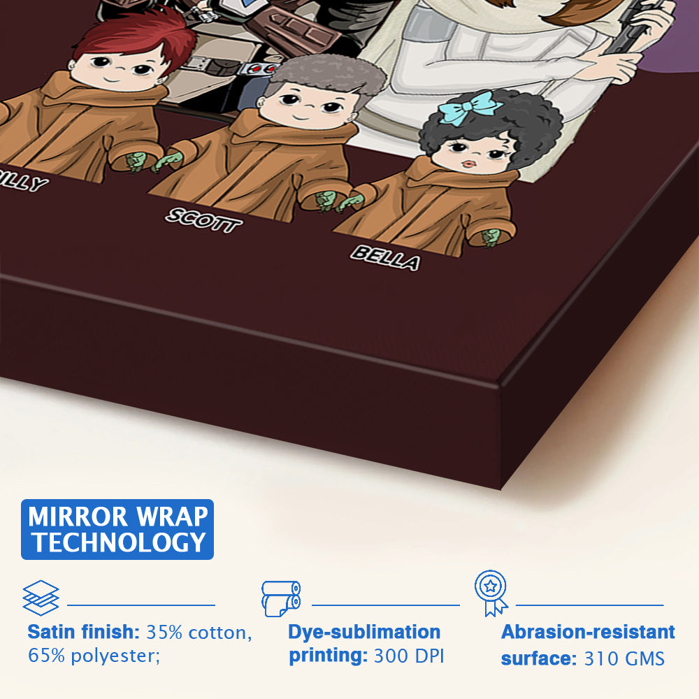Best Family In The Galaxy - Personalized Poster Canvas