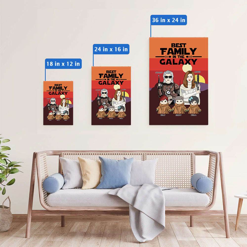 Best Family In The Galaxy - Personalized Poster Canvas