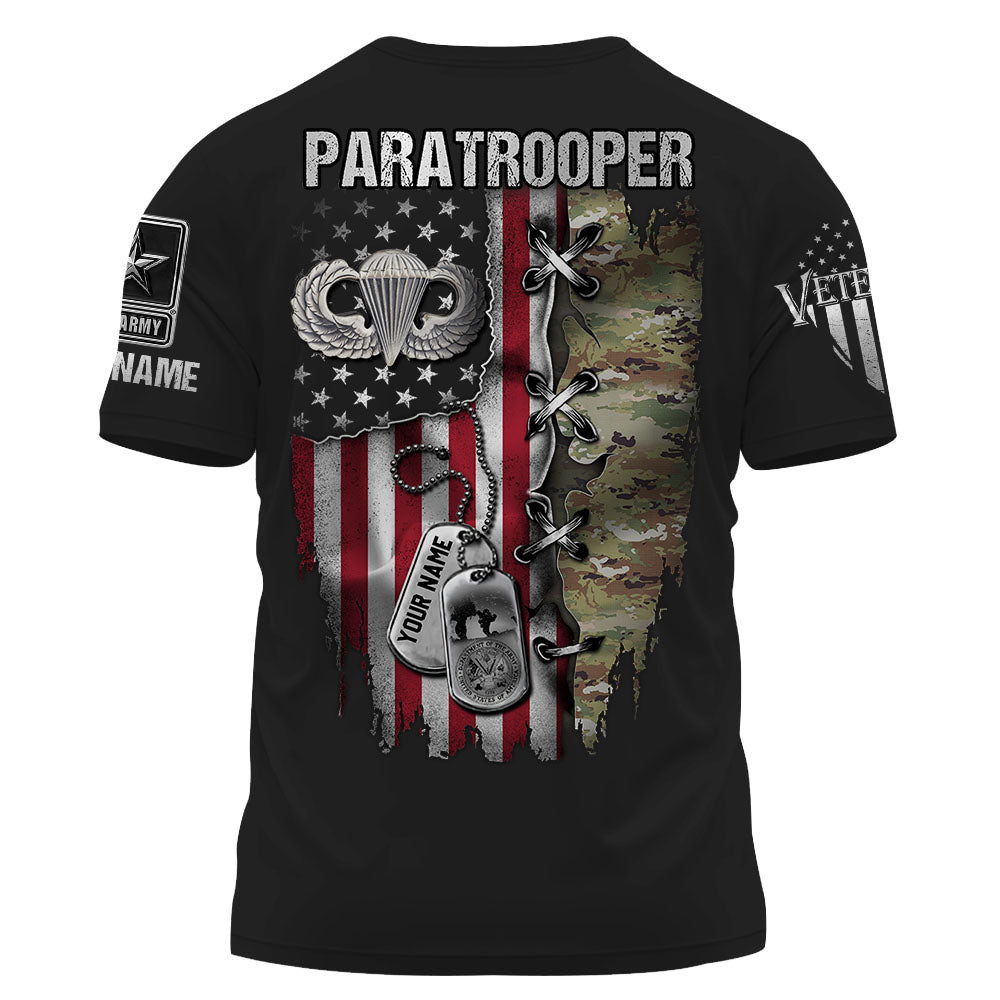 Personalized Shirt Veteran Badges Military Flag America Gift For Veteran K1702