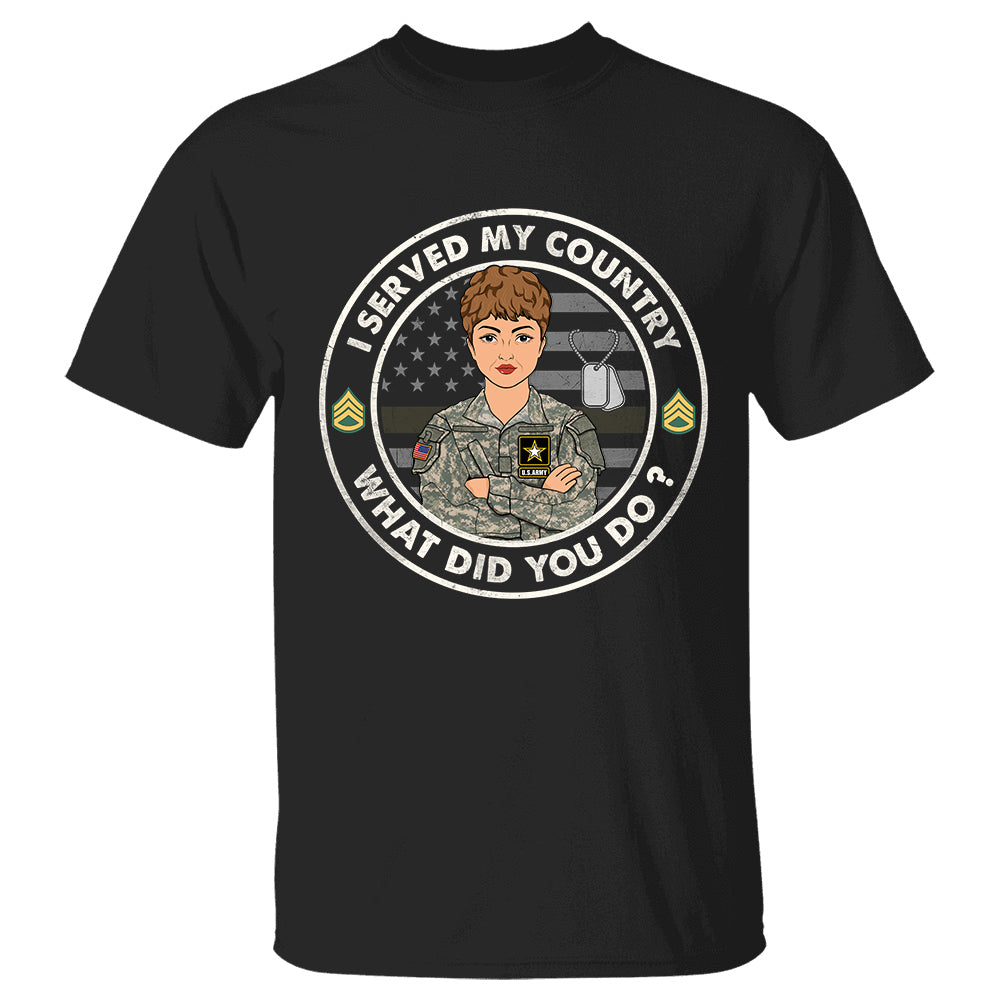 I Served My Country What Did You Do Personalized Shirt Gift For Veteran K1702
