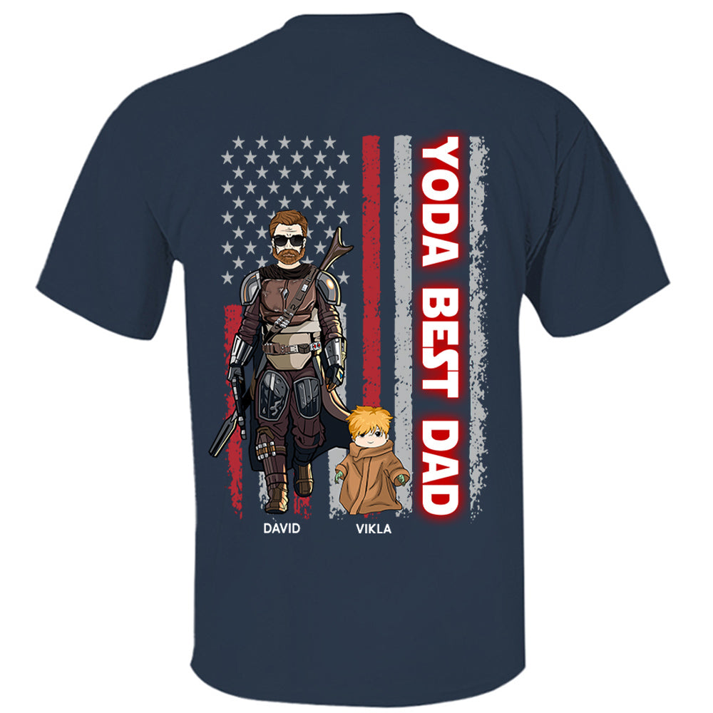 Yoda Best Dad - Personalized Shirt Custom Nickname With Kids Gift For Dad Mom