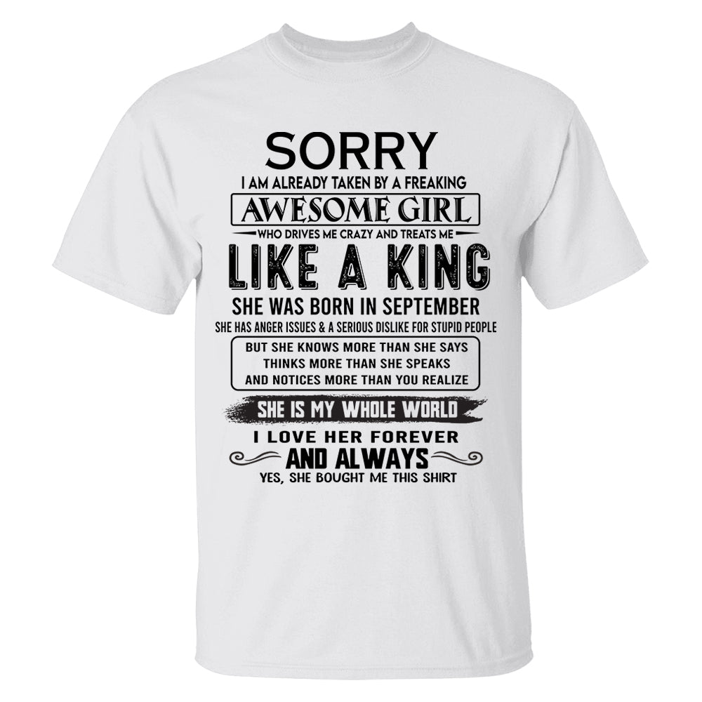 Awesome Girl Born In September - Special Gift For Your Boyfriend, Husband
