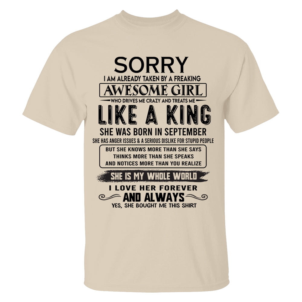 Awesome Girl Born In September - Special Gift For Your Boyfriend, Husband