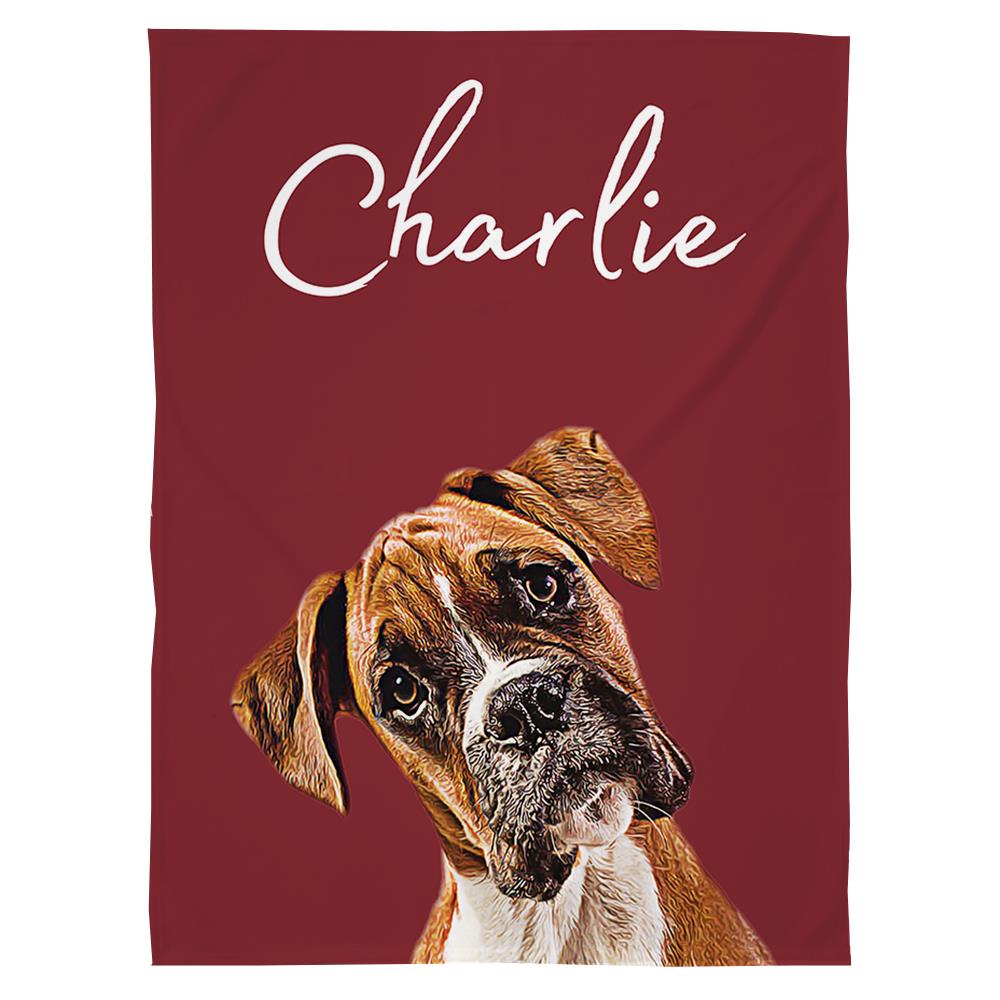 Custom Upload Your Photo Blanket For Dog Lovers - Personalized Photo Pet Blanket