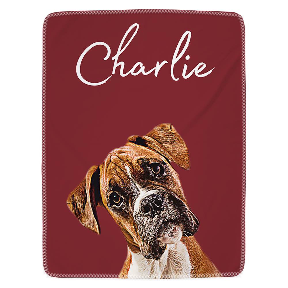 Custom Upload Your Photo Blanket For Dog Lovers - Personalized Photo Pet Blanket