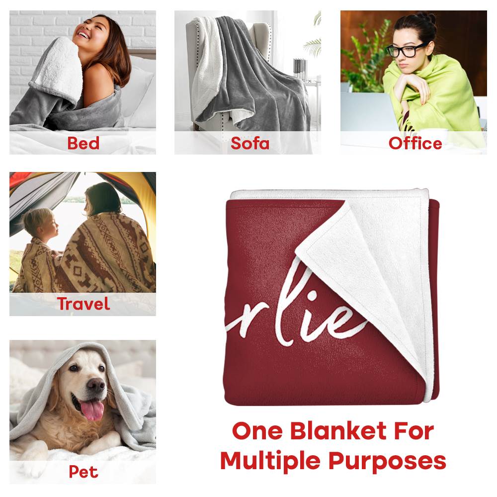 Custom Upload Your Photo Blanket For Dog Lovers - Personalized Photo Pet Blanket