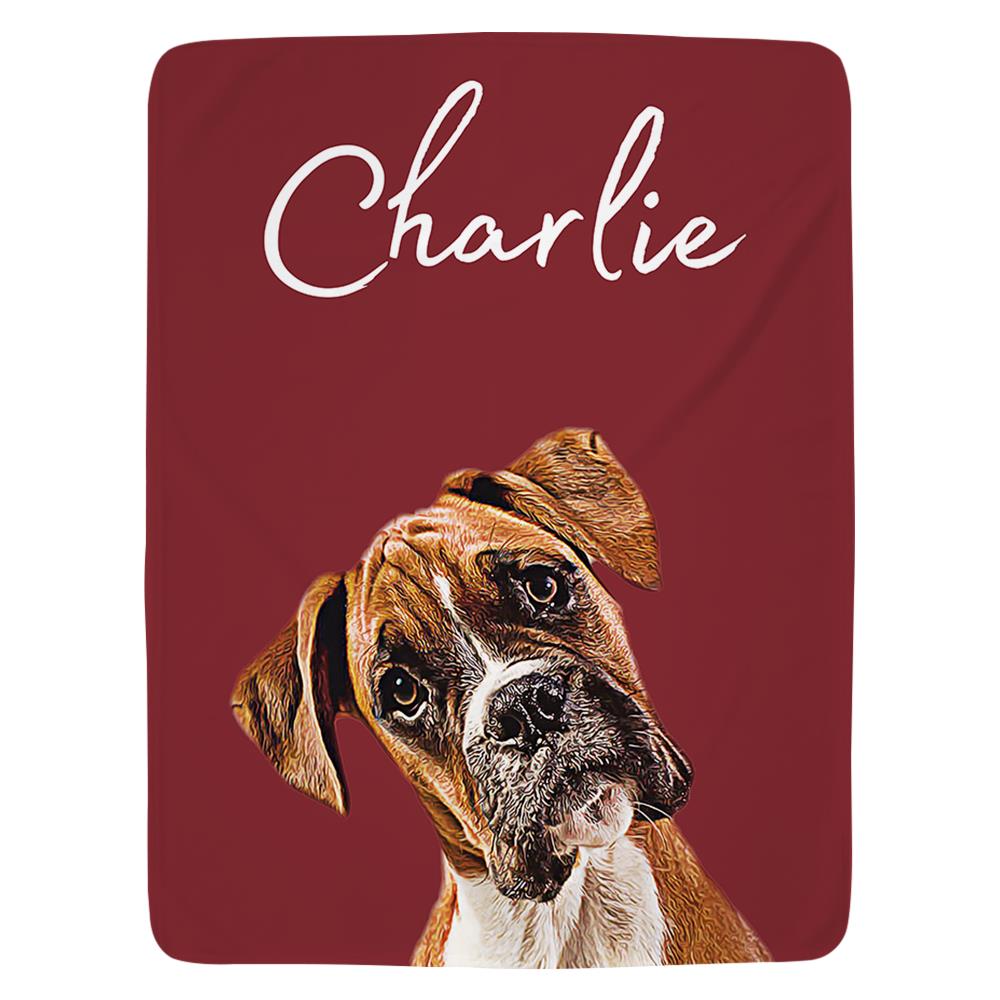 Custom Upload Your Photo Blanket For Dog Lovers - Personalized Photo Pet Blanket