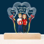 Our Love Story Will Live On Forever, Personalized 3D Led Light, Valentine Gift, Couple Gift