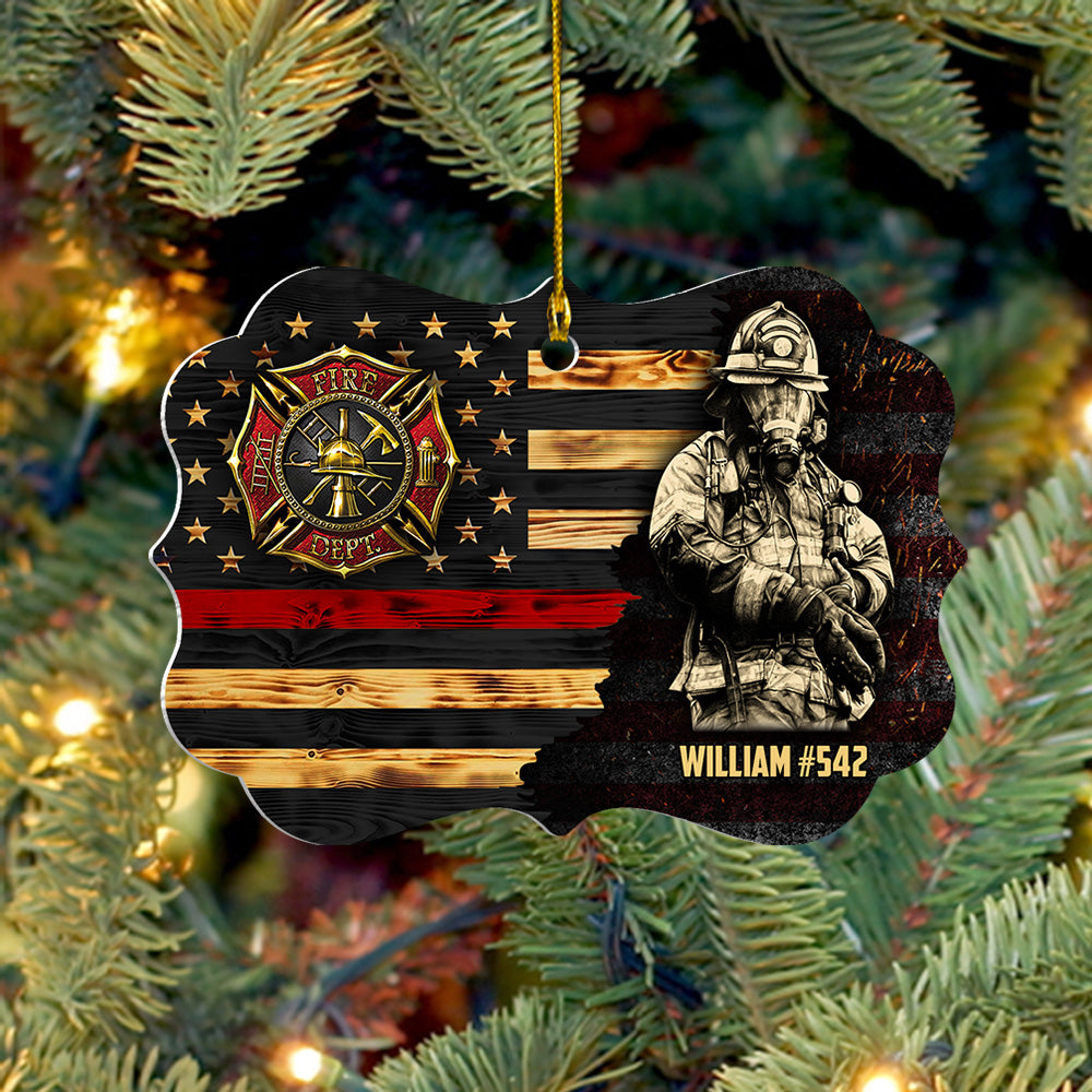 Personalized Gifts For Firefighter Custom Ornament Gifts For Fireman On Duty Ornament H2511