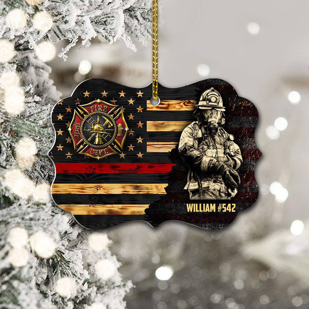 Personalized Gifts For Firefighter Custom Ornament Gifts For Fireman On Duty Ornament H2511