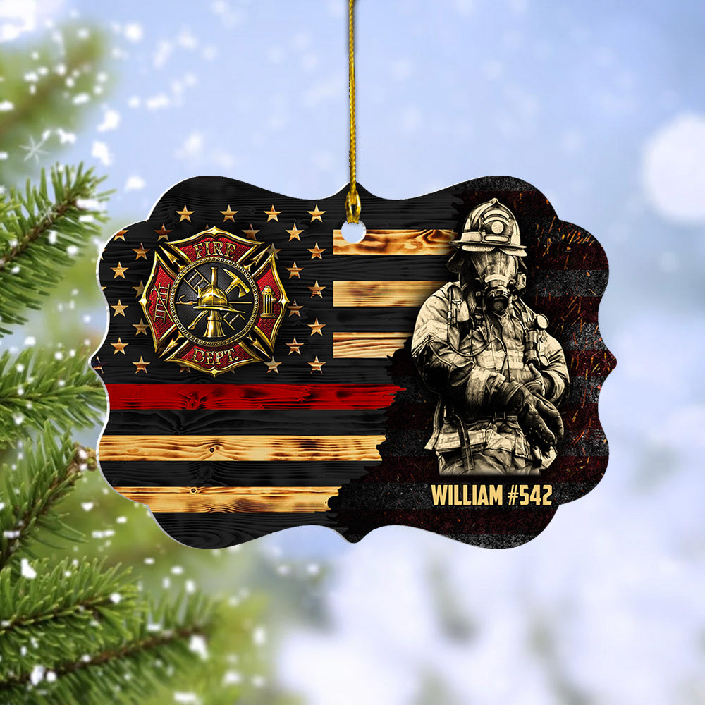 Personalized Gifts For Firefighter Custom Ornament Gifts For Fireman On Duty Ornament H2511