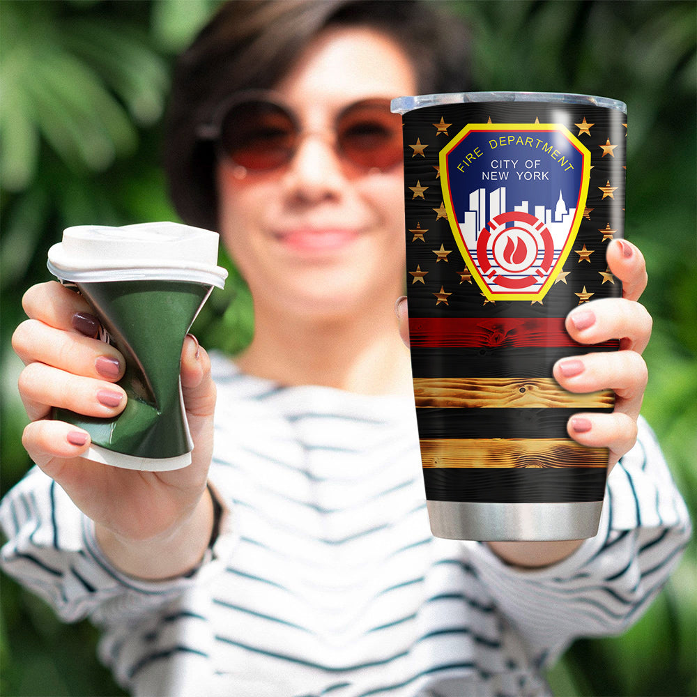 Custom Logo Clothes And Helmet Firefighter Tumbler K1702