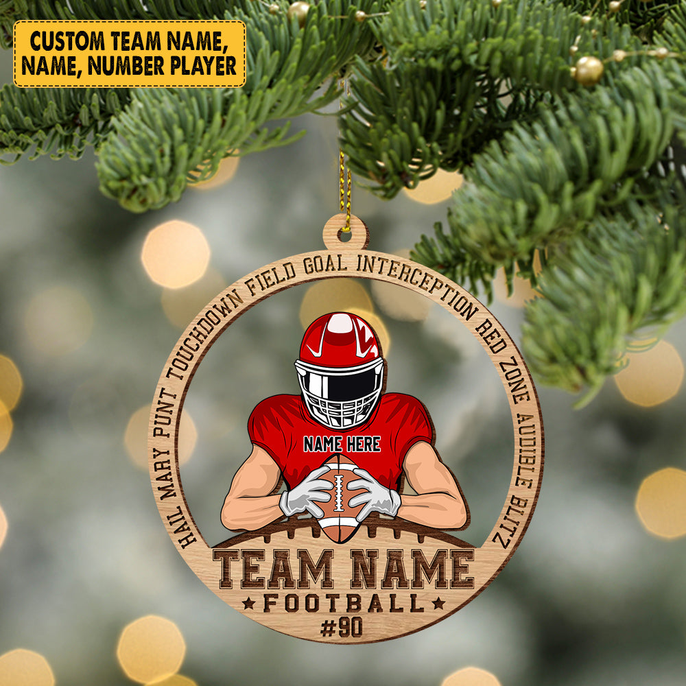 Football Team Ornament Personalized Ornament Gift For Football Player Football Lovers K1702